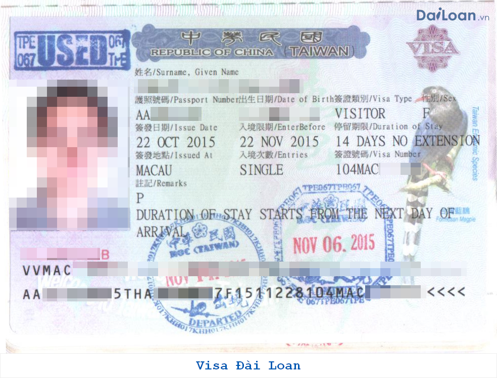 Visa Đài Loan